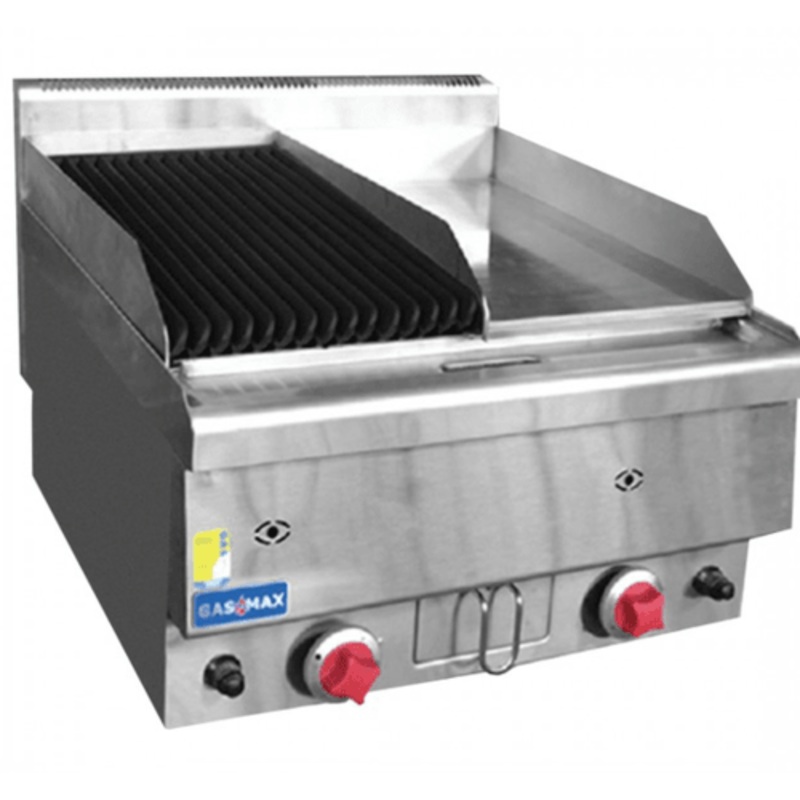 GASMAX Benchtop ULPG Gas Combo 1/2 Char & 1/2 Griddle