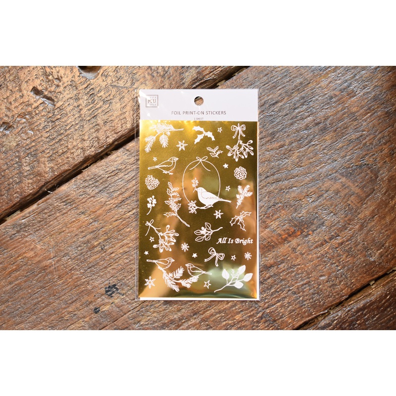 MU Print-On Gold Foil Stickers – Holiday 2021 – All is Bright – #2