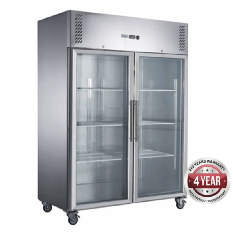 Upright Freezer Two Full Glass Door