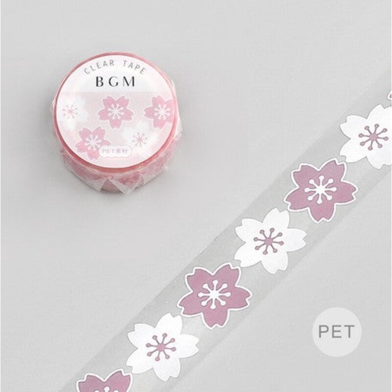 BGM Clear Tape – Sakura Flowers