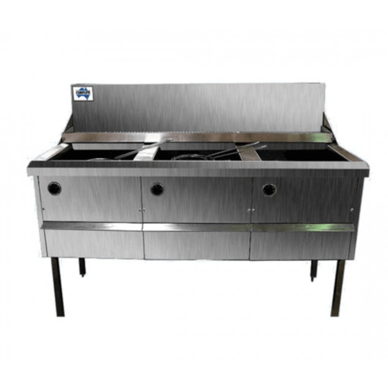 Gas Fish and Chips Fryer Three Fryer – WFS-3/18