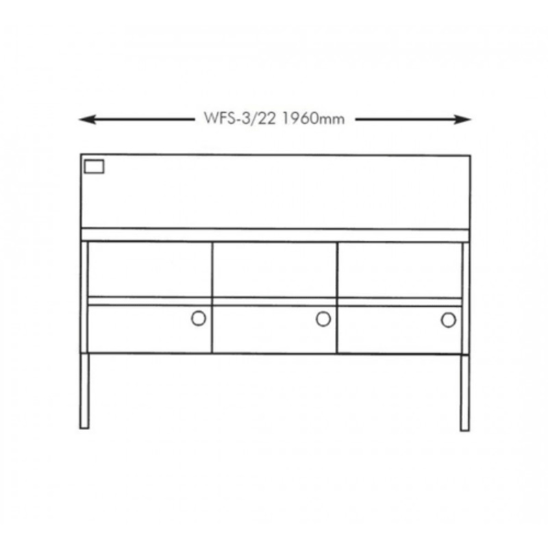 Gas Fish and Chips Fryer Three Fryer – WFS-3/22