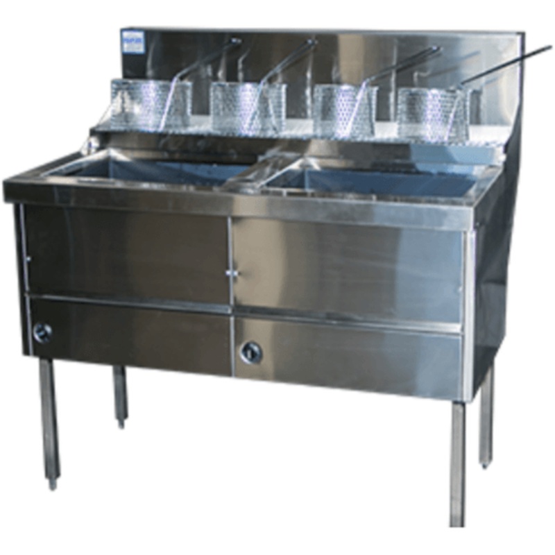 Gas Fish & Chips Fryer Two Pan Fryer – WFS-2/22
