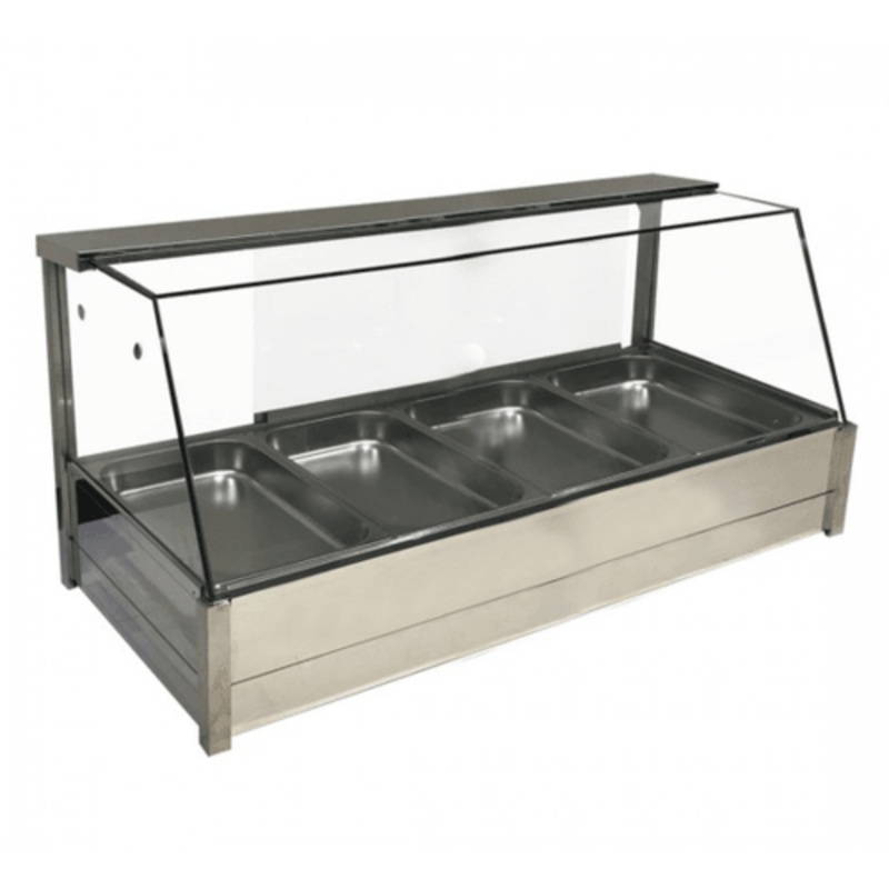 Heated 8   Pan Bain Marie Angled Countertop Display