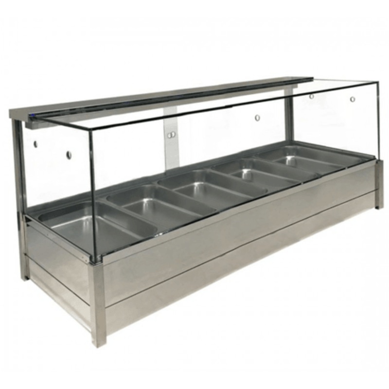 Heated Wet 10 x   Pan Bain Marie Square Countertop Display