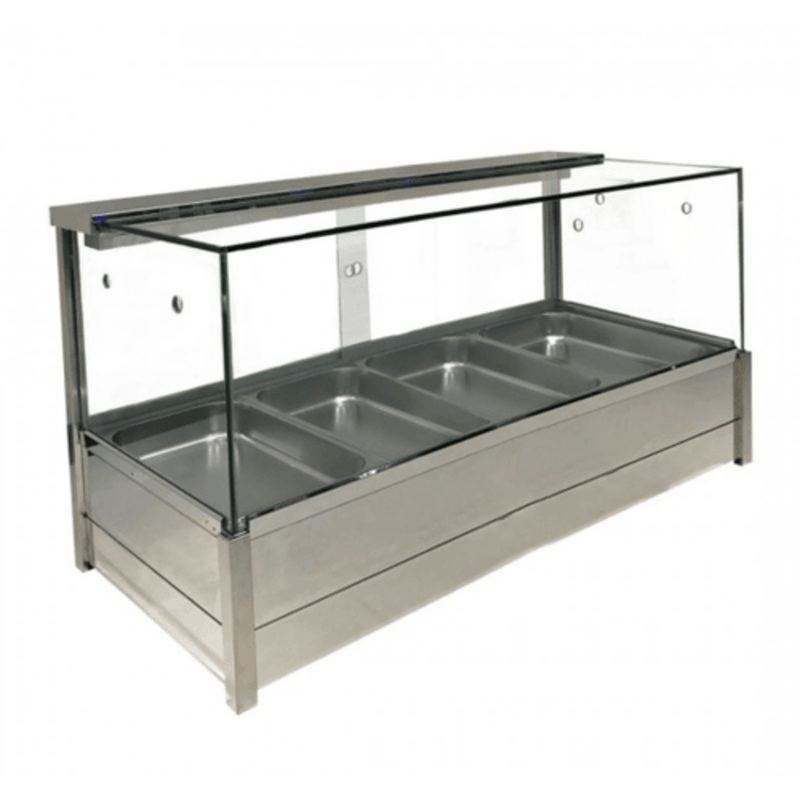 Heated Wet 8 x   Pan Bain Marie Square Countertop Display