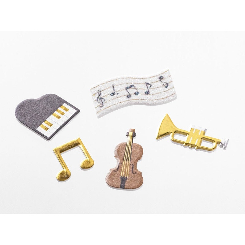 Paper Craft Museum Decoration Sticker – Music