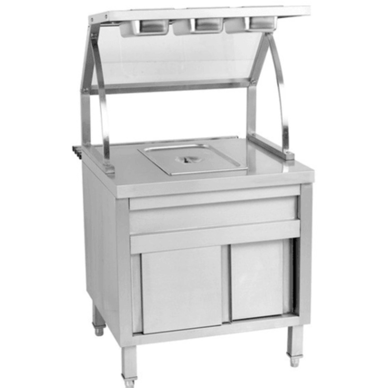 Single Pan Heated Bain Marie Cabinet