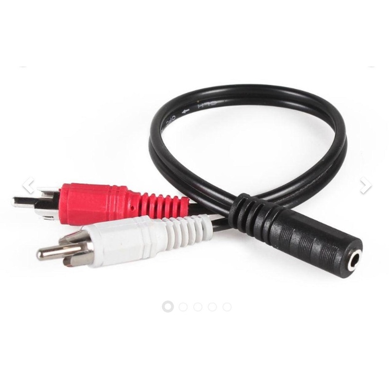 3.5mm Female to 2 Male RCA Audio Cable