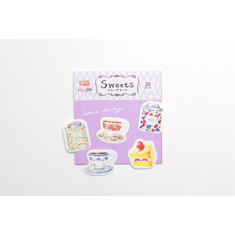 Furukawa Paper Sweets Flake Sticker – Tea Time