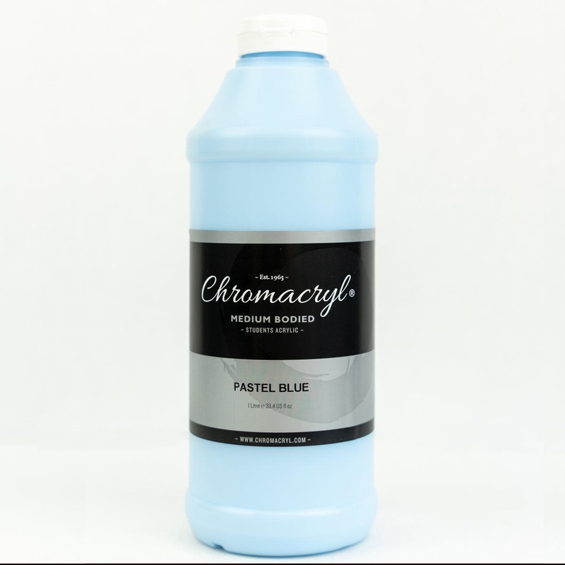 Chromacryl Acrylic Paint Student 1 Litre Pastel Blue