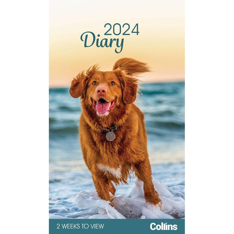 Collins Rosebank Diary Dogs & Puppies 2 Weeks to View Even Year
