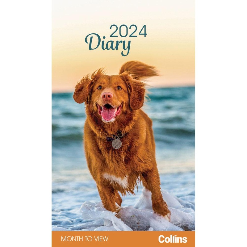 Collins Rosebank Diary Dogs & Puppies Month to View Even Year