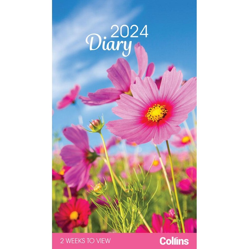 Collins Rosebank Diary Floral 2 Weeks to View Even Year