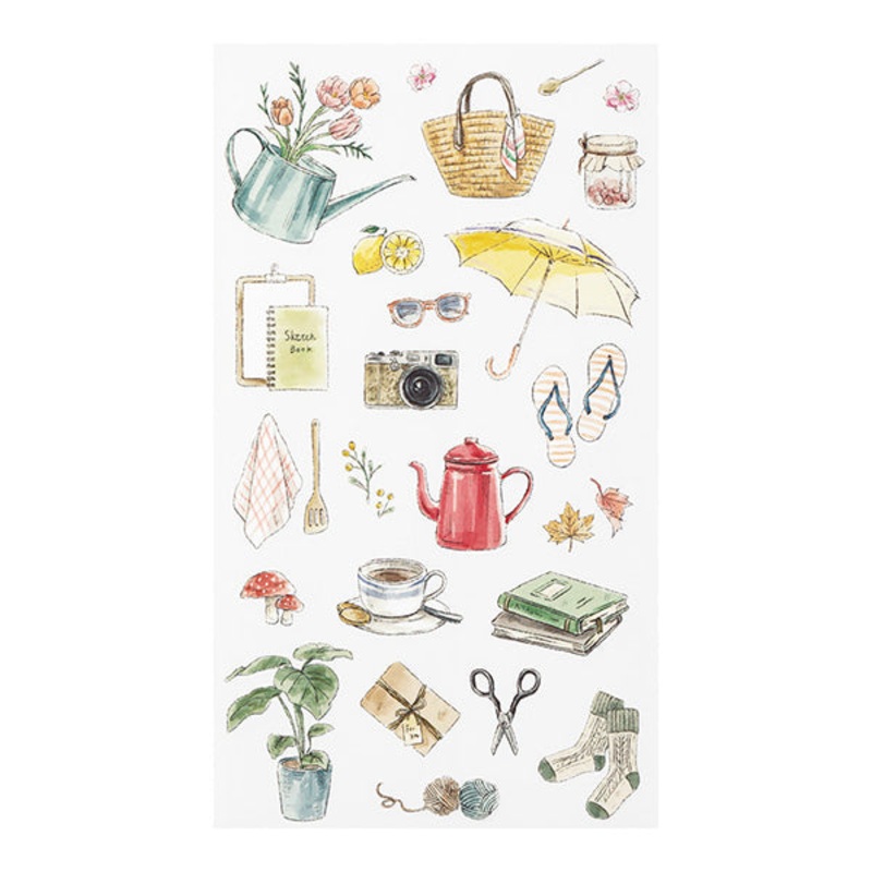 Midori Transfer Stickers for Journaling – Daily Life