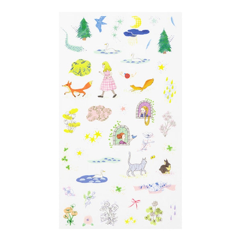 Midori Transfer Stickers for Journaling – Fairytale Storybook