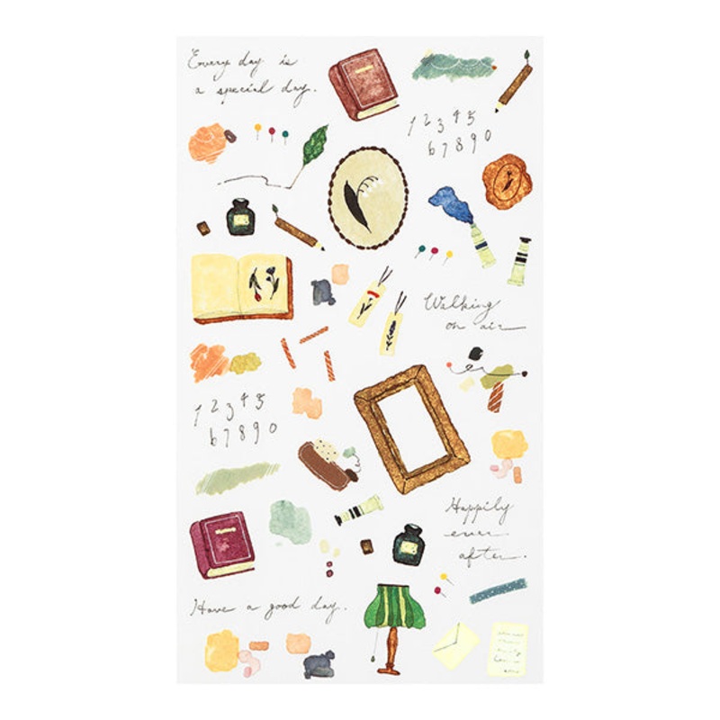 Midori Transfer Stickers for Journaling – Stationery Motifs