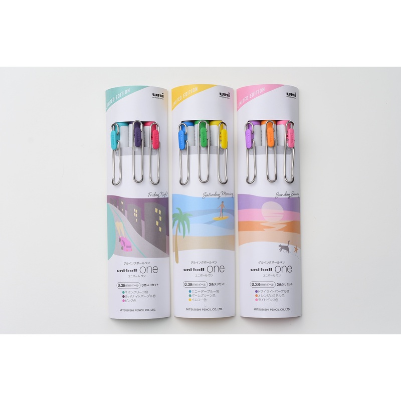 Uni-ball One – City Pop Color – 0.38mm – Set of 3 – Limited Edition