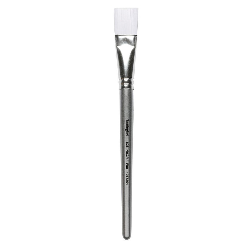 Bockingford Paint Brush 625 Taklon White Flat 3/4 18mm