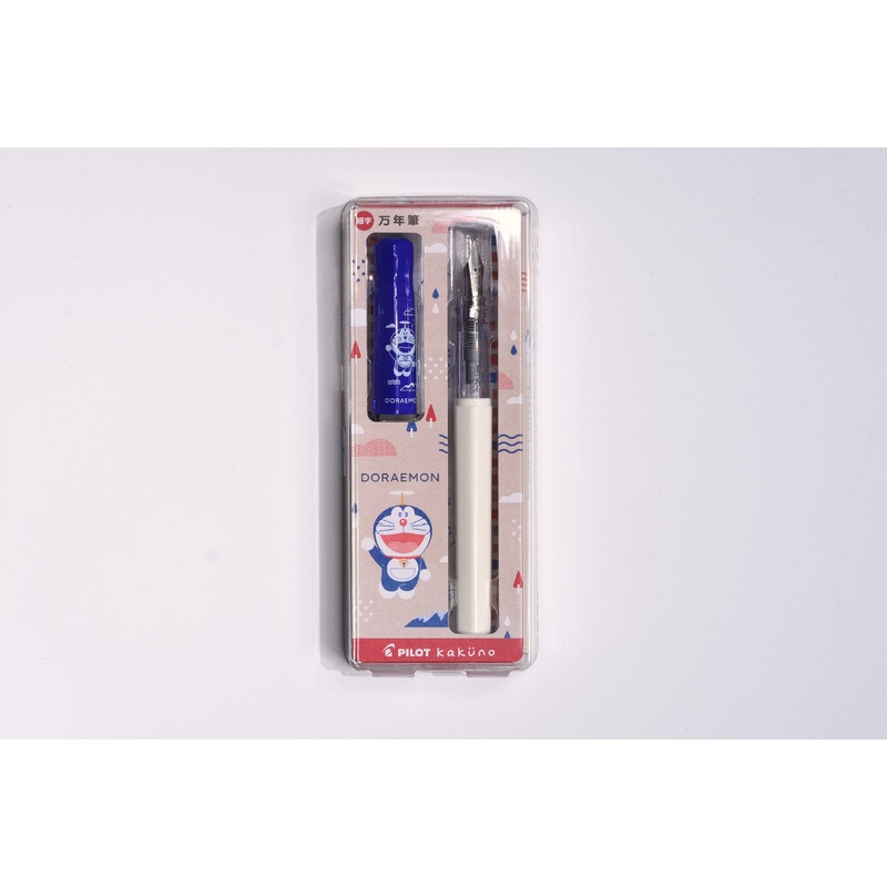 Pilot Kakuno Fountain Pen – Doraemon Series – White Barrel/Blue Cap