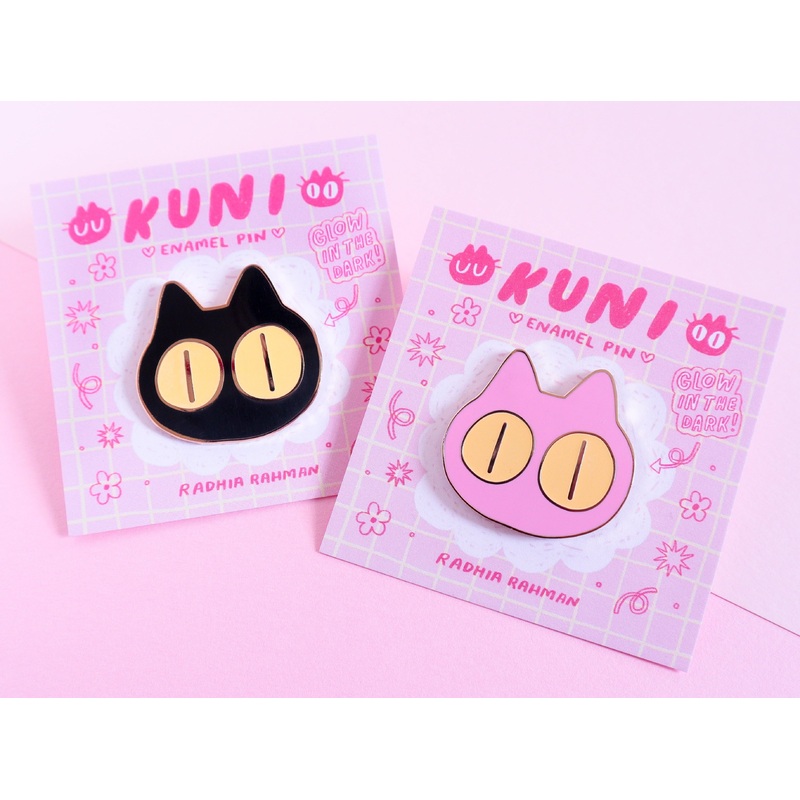 Radhia Rahman Kuni Glow In The Dark Enamel Pin