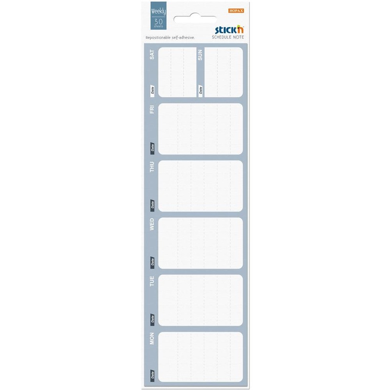 Stick’n Schedule Notes Daily 30 Sheets 252x64mm