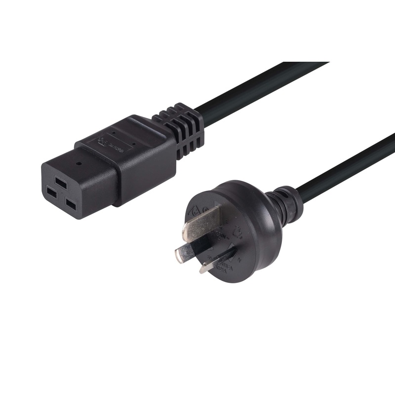 DYNAMIX 2M Power Cord – 15A 3 Pin Plug to 15A C19 Plug.