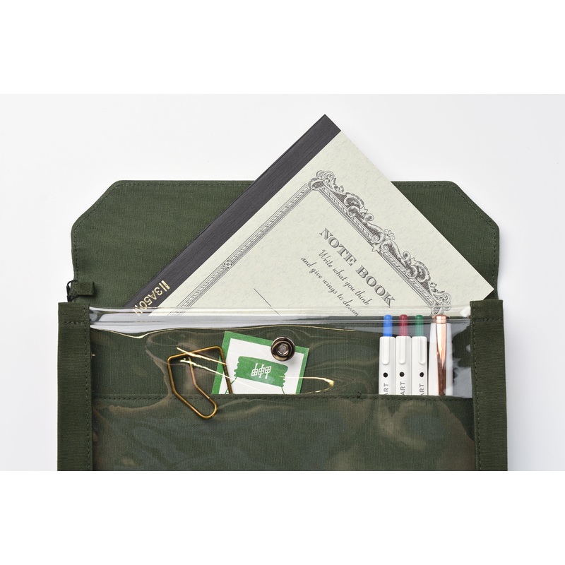 KING JIM Flatty Works Multi-Purpose Canvas Pouch – A5