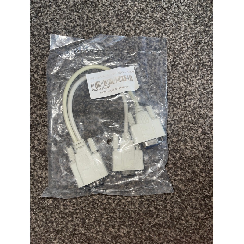 2 VGA SVGA Monitor Y spitter cable