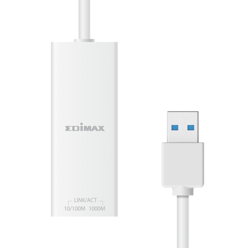 EDIMAX USB 3.2 to Gigabit Ethernet Adapter. Supports 802.1Q VLAN &802.1P Plug & Play. Backward Compatible. No External Power Adapter Required. *Nintendo Switch Compatible.