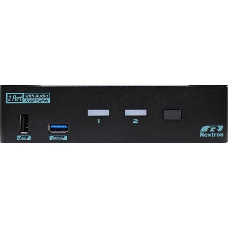 REXTRON 2 Ports True 4K HDMI KVM Switch With HDCP Engine, USB 3.2, Audio, Hotkey Control
