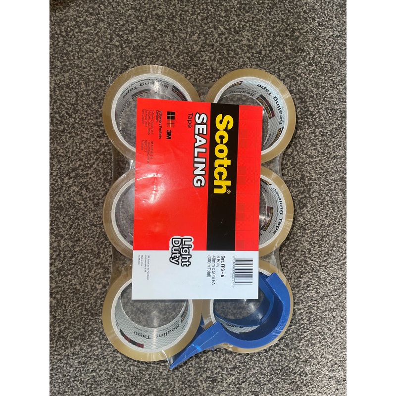 Scotch Sealing tape with tape cutter.6 Rolls