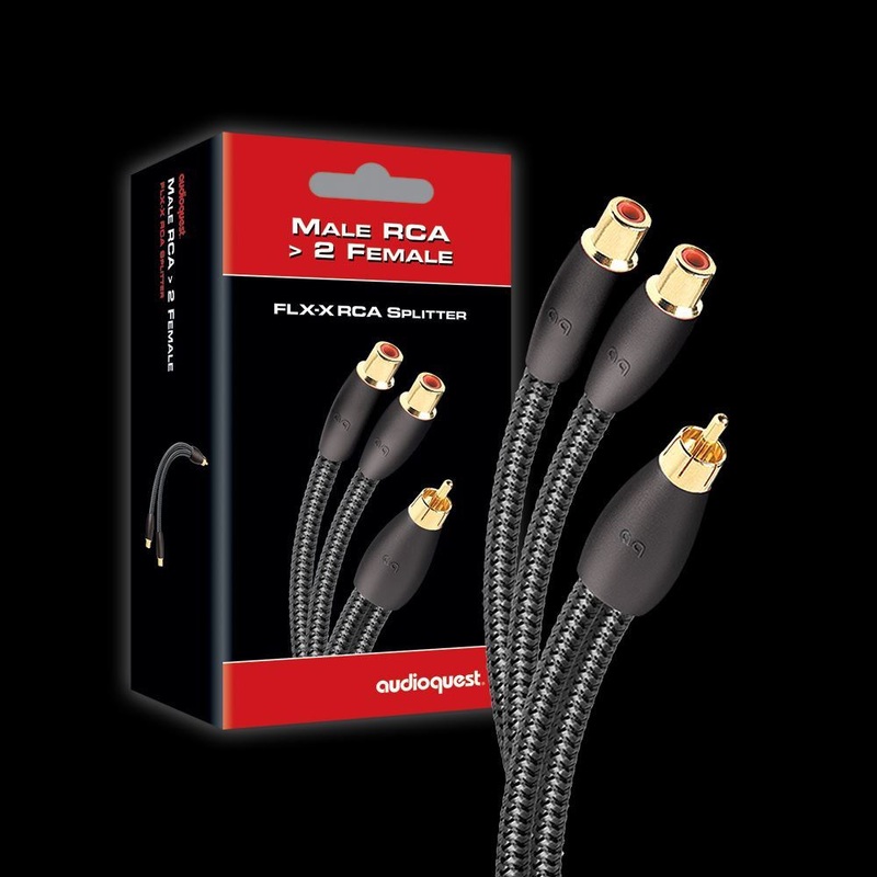 AUDIOQUEST FLX-X RCA Splitter RCA 1 x Female to 2 RCA ( L, R ) male. Solid Long-Grain copper (LGC) Length  – 15cm  7-10 Day Lead Time