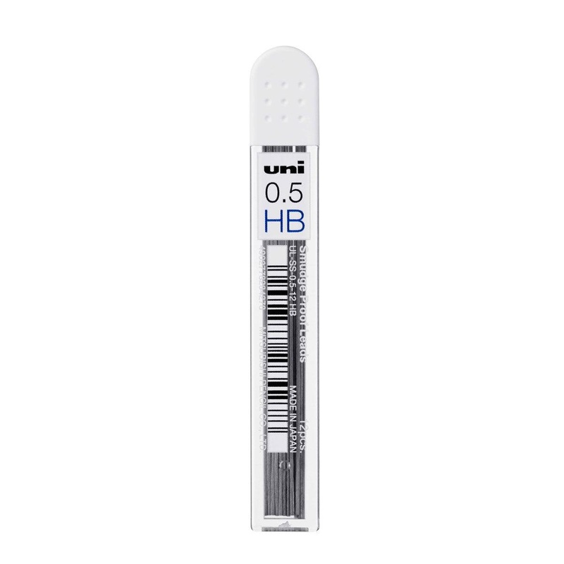 Uni Mechanical Pencil Leads 0.5 HB Pk12