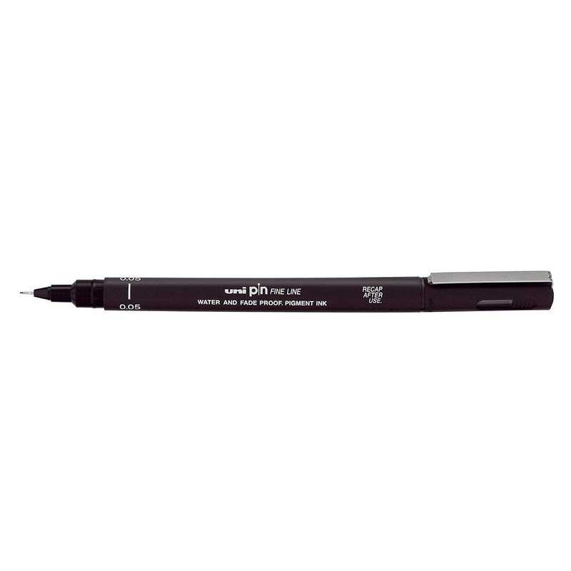 Uni Pin Fineline Permanent 0.05mm Black