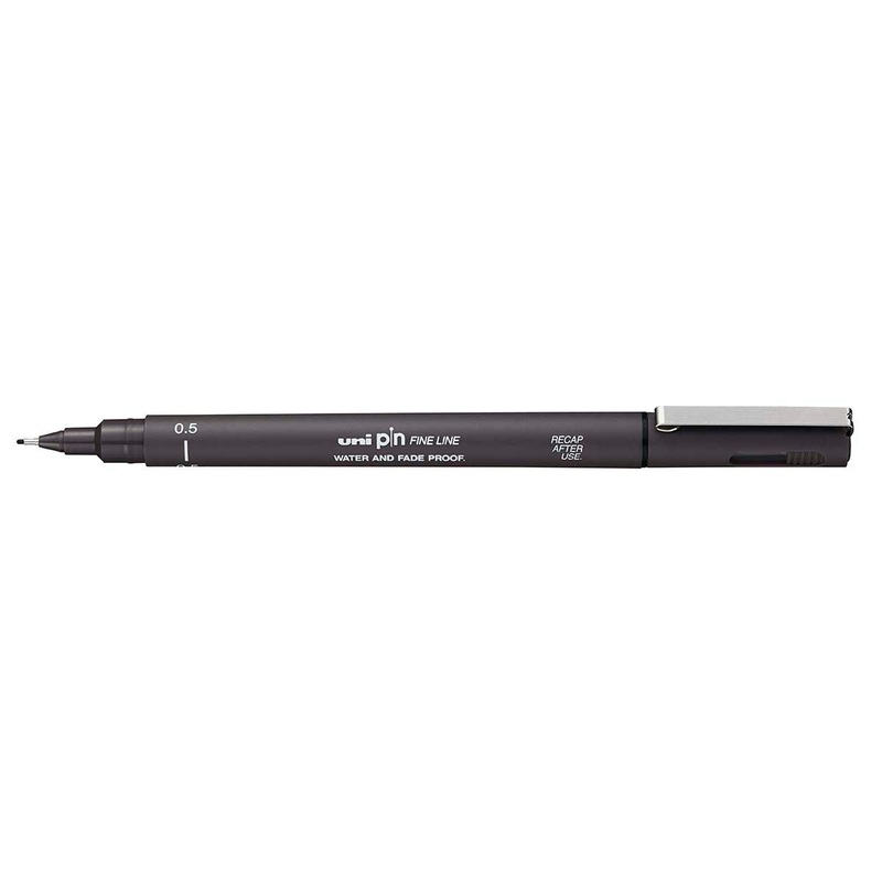 Uni Pin Fineline Permanent 0.5 mm Dark Grey