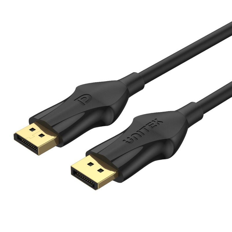 UNITEK 5m DisplayPort V1.4 Cable Supports 8K@60Hz, 4K@144Hz, & 1440p@240Hz, 32.4Gbps Bandwidth, Latched Connectors, Flexible Cable, Gold Plated Connectors. Black.