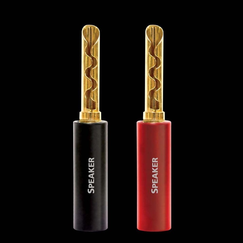 AUDIOQUEST banana plug 12 pk. gold. SureGrip 100, gold over beryllium- copper. Allen tool included.   7-10 Day Lead Time