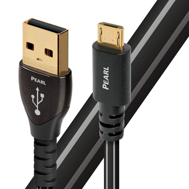 AUDIOQUEST Pearl 1.5M USB2A-MICRO B Solid long-grain copper. Hard cell foam dielectric. Jacket – black PVC with white stripes. 7-10 Day Lead Time