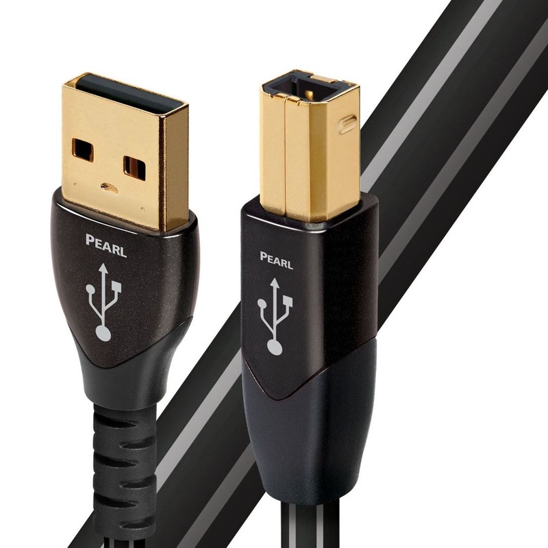 AUDIOQUEST Pearl 3M USB2A-B Solid long-grain copper. Hard cell foam dielectric. Jacket – black PVC with white stripes. 7-10 Day Lead Time