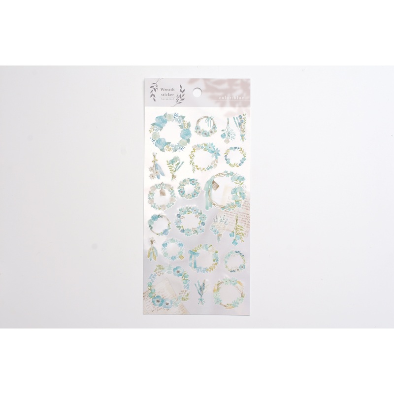 Wreath Sticker – Blue