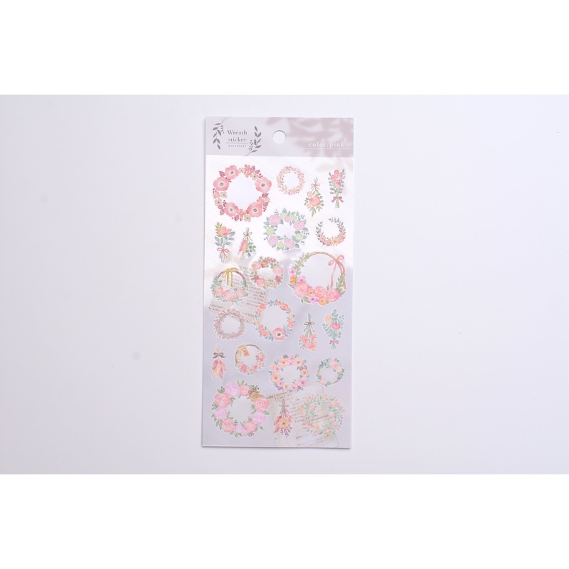 Wreath Sticker – Pink