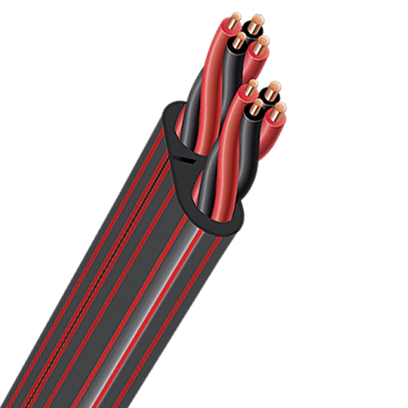 AUDIOQUEST Speaker Cable Rocket 33 – 14 AWG – CL3 PVC Black Red Stripes – 50m Spool   7-10 Day Lead Time