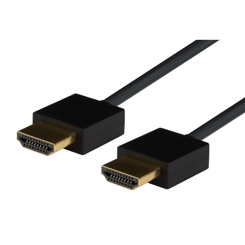 DYNAMIX 0.5M HDMI BLACK Nano High Speed With Ethernet Cable. Designed for UHD Display up to 4K2K@60Hz. Slimline Robust Cable. Supports CEC 2.0, 3D, & ARC. Supports Up to 32 Audio Channels.