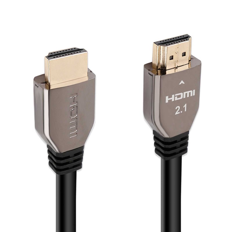 PROMATE 2m HDMI 2.1 Full Ultra HD (FUHD) Audio Video Cable. Supports up to 8K. Max. Res 7680×4320@60Hz. Supports Dynamic HDR & eARC. Gold Plated Connectors. Black Colour