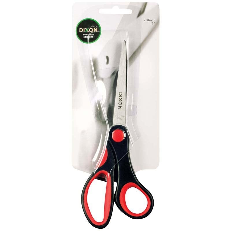 Dixon Scissors Soft Grip Black and Red 210mm 8″
