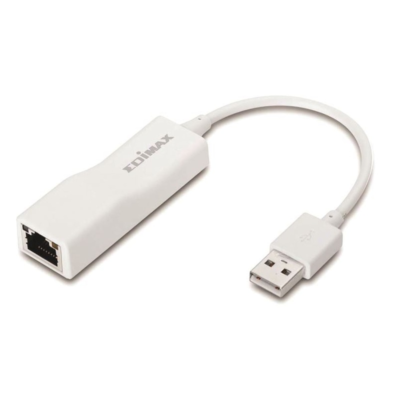 EDIMAX USB 2.0 to Fast Ethernet 10/100 Mbps Adapter. Diagnostic LED”s, No External Power.