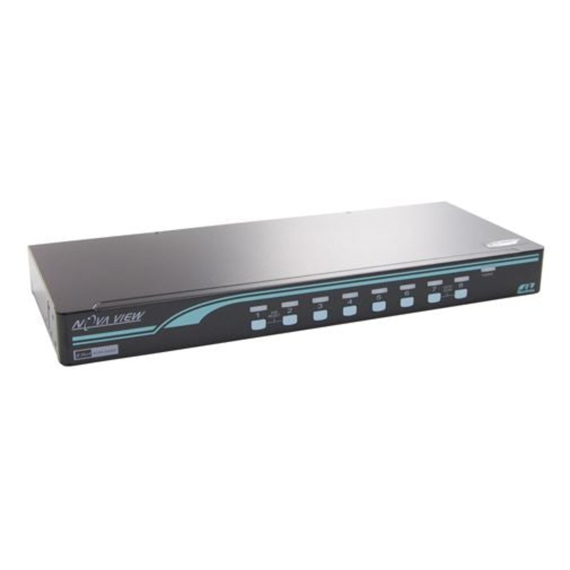REXTRON 8 port DVI USB KVM Switch with OSD and hot keys. Max Res:1920×1200.