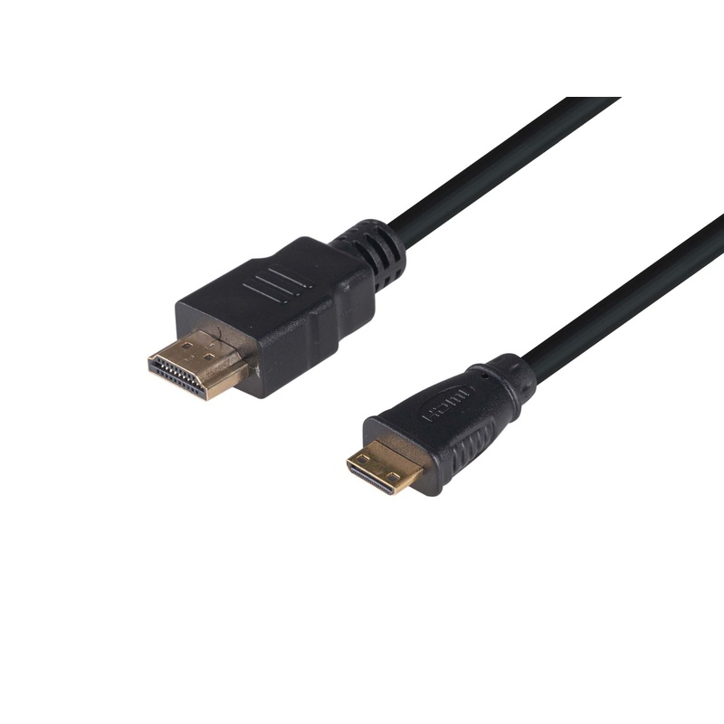 DYNAMIX 1m HDMI to HDMI Mini Cable High-Speed with Ethernet Max Res: 4K@60Hz (3840×2160)