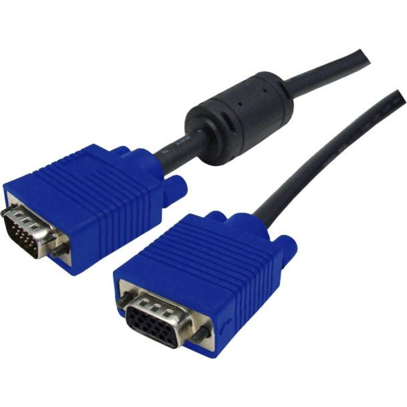 DYNAMIX 5m VESA DDC VGA Extension Cable Moulded. HDDB15 M/F Coaxial Shielded